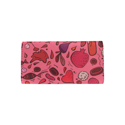 Phlebotomist Pattern Print Design A01 Women's Trifold Wallet