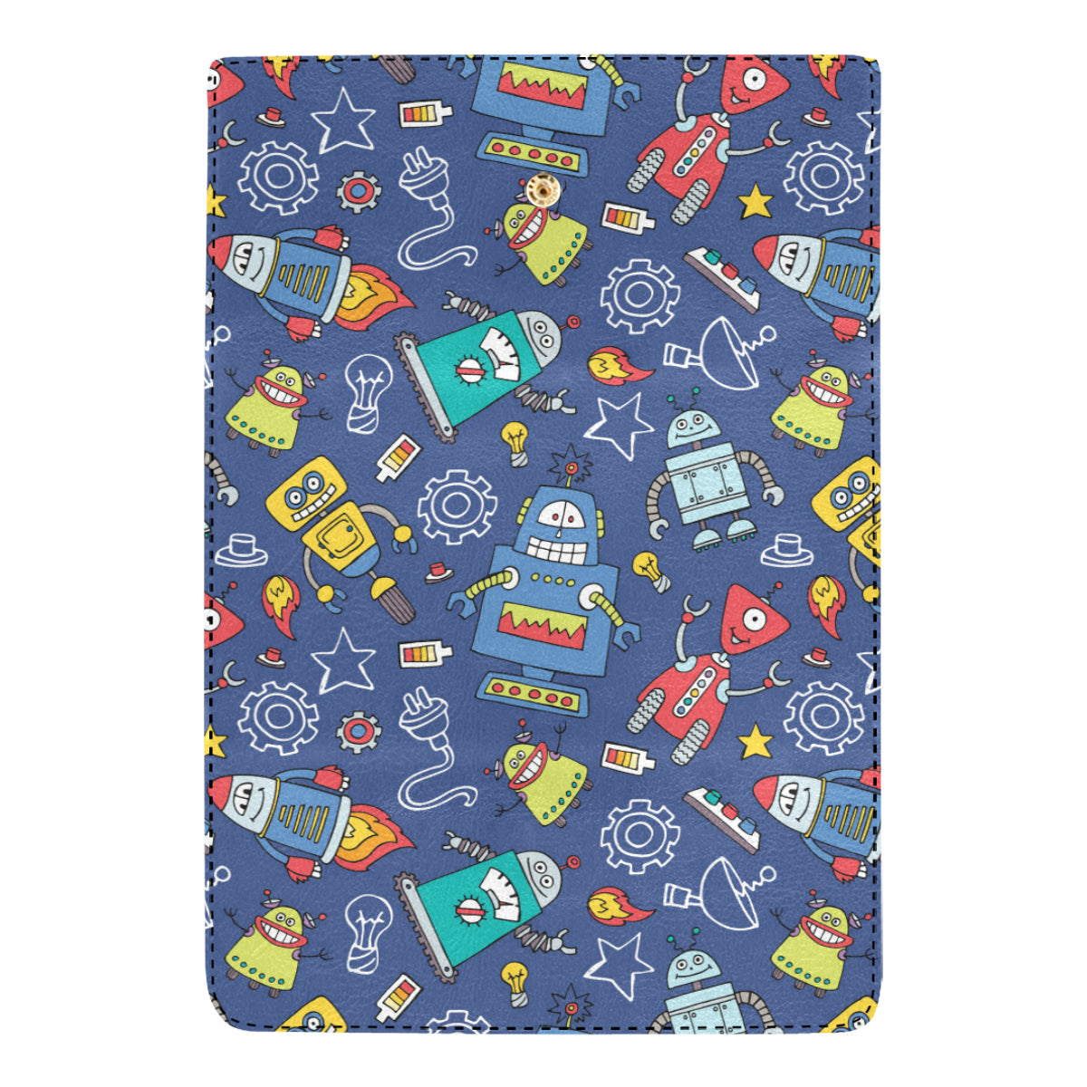 Robot Pattern Print Design A03 Women's Trifold Wallet