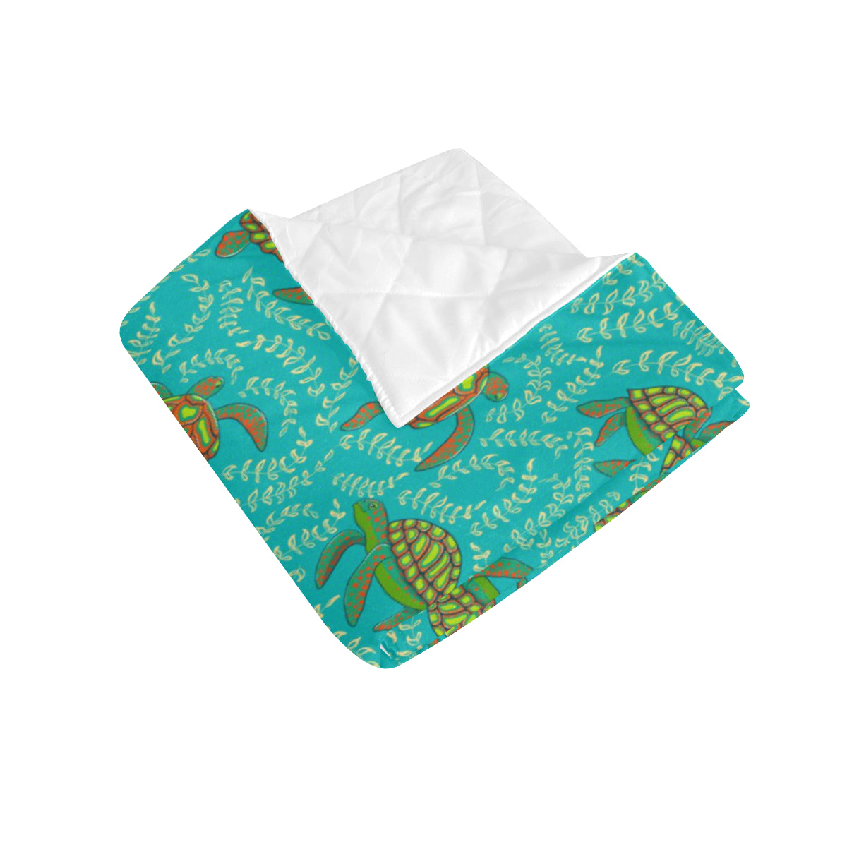 Sea Turtle Pattern Print Design T010 Premium Quilt