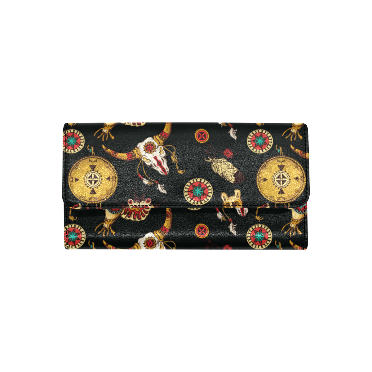 Native American Symbol Pattern Women's Trifold Wallet