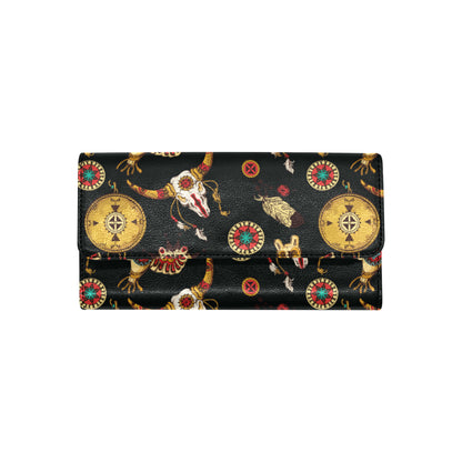 Native American Symbol Pattern Women's Trifold Wallet