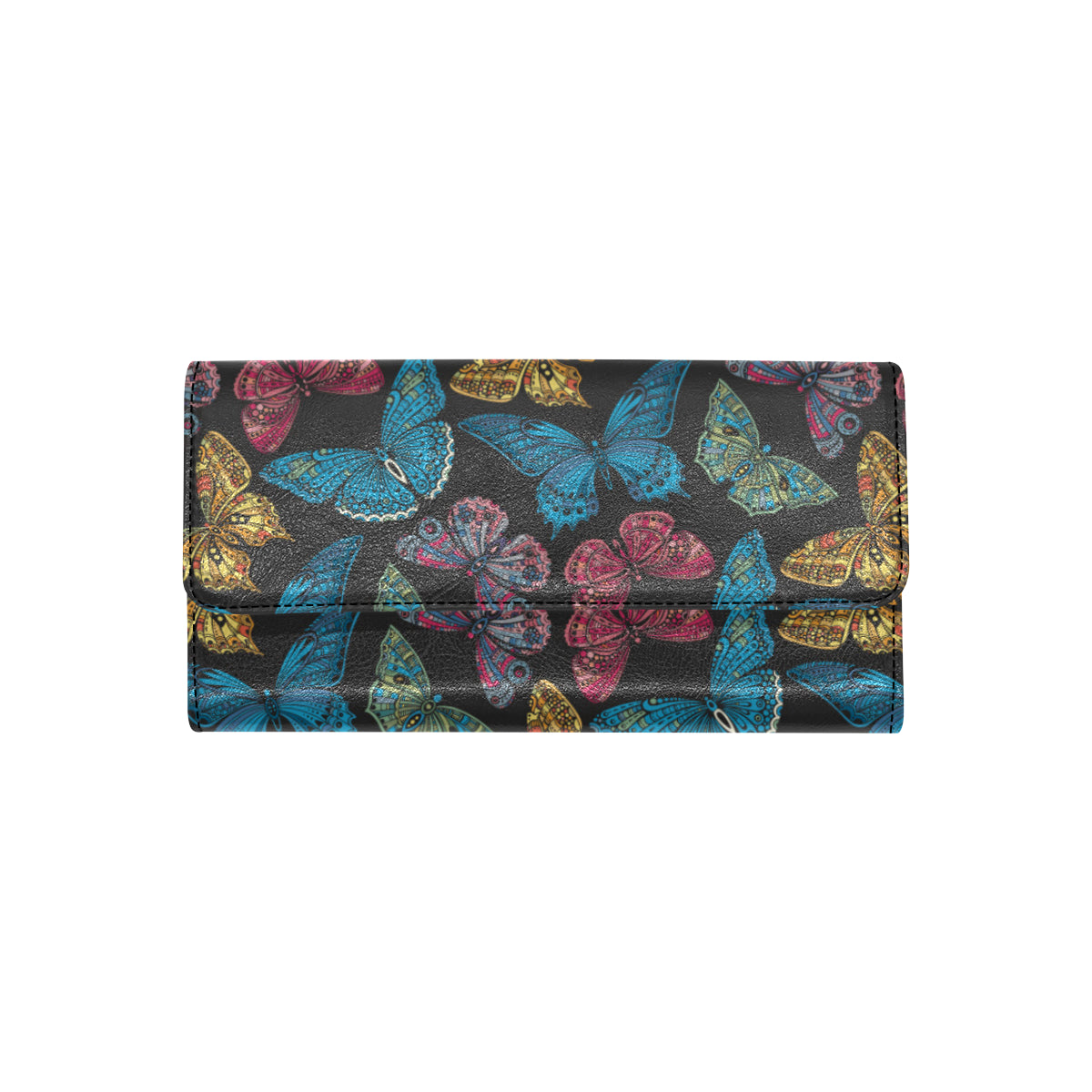 Butterfly Mandala Style Women's Trifold Wallet