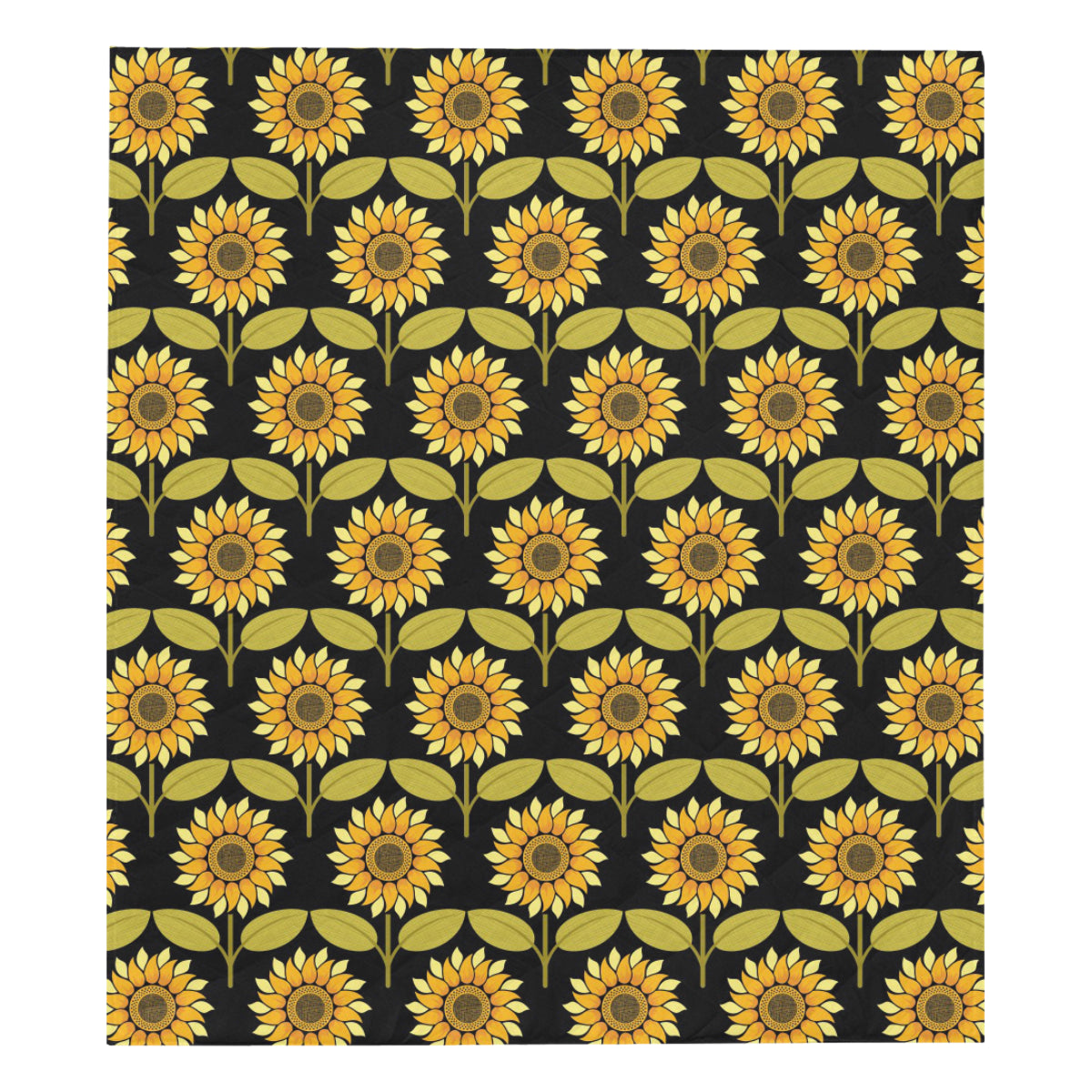 Sunflower Pattern Print Design SF015 Premium Quilt