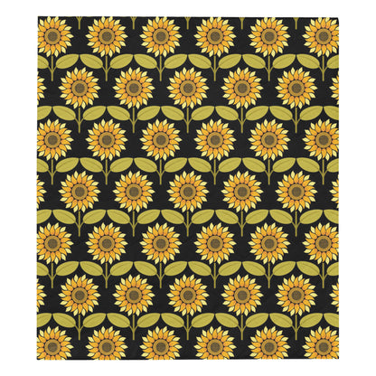 Sunflower Pattern Print Design SF015 Premium Quilt