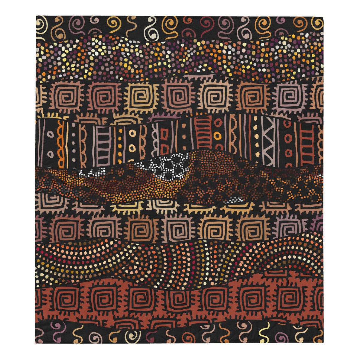 African Pattern Print Design 07 Premium Quilt