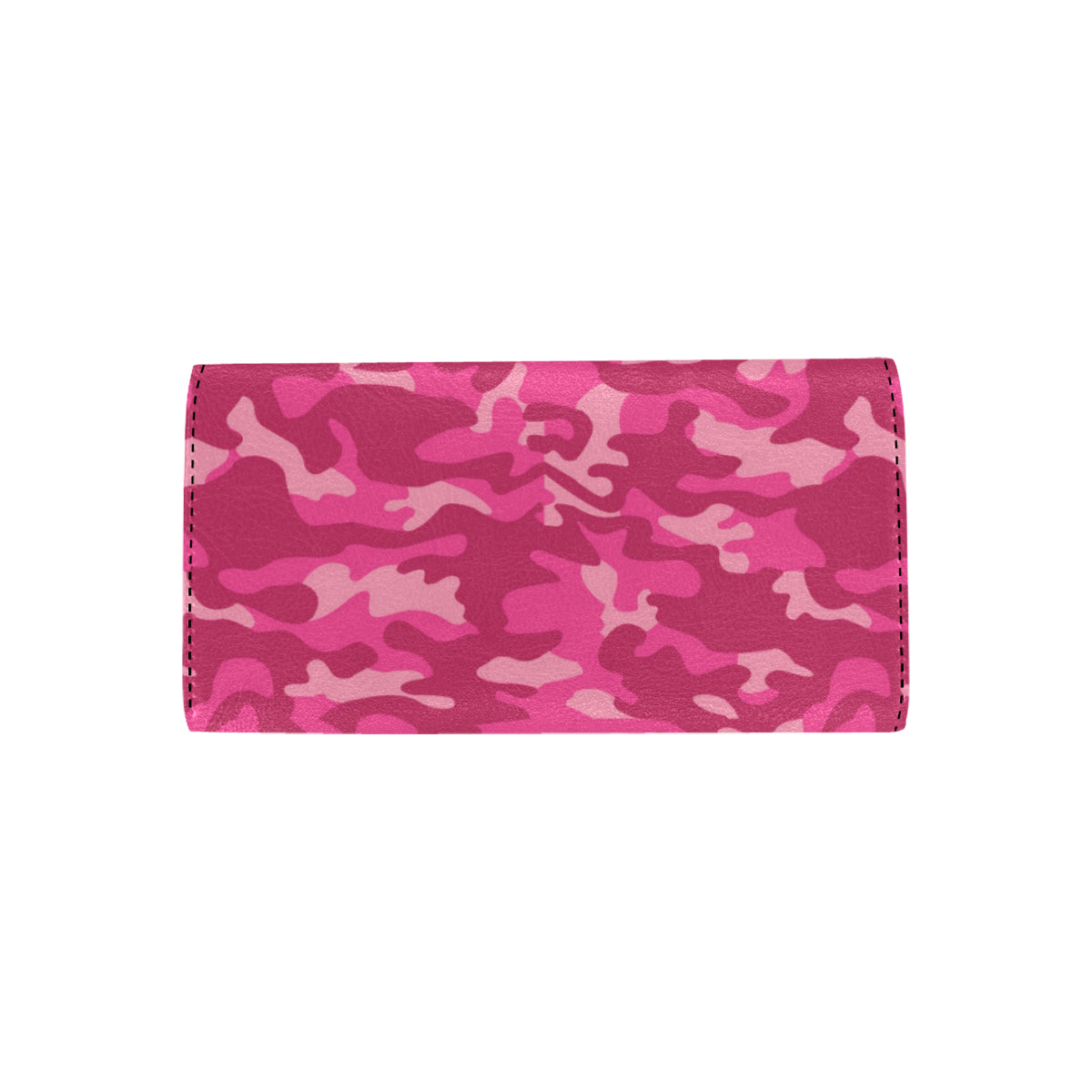 Camo Pink Pattern Print Design 01 Women's Trifold Wallet