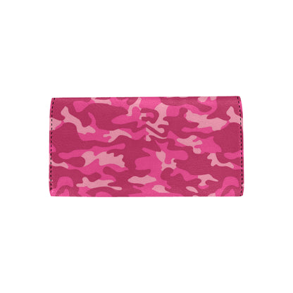 Camo Pink Pattern Print Design 01 Women's Trifold Wallet