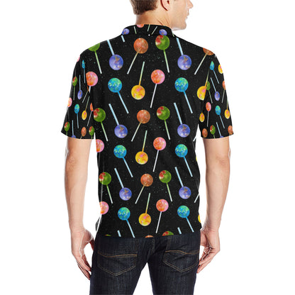 Lollipop Pattern Print Design LL04 Men Polo Shirt