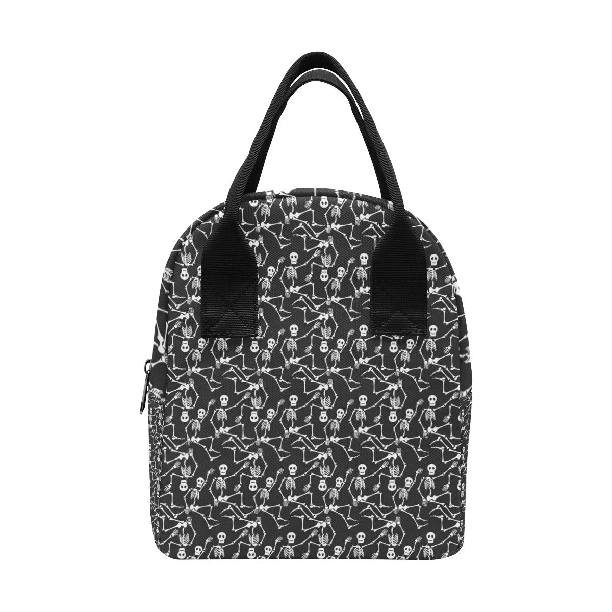 Skeleton Themed Print Insulated Lunch Bag