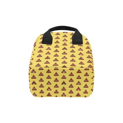 Emoji Poop Print Pattern Insulated Lunch Bag