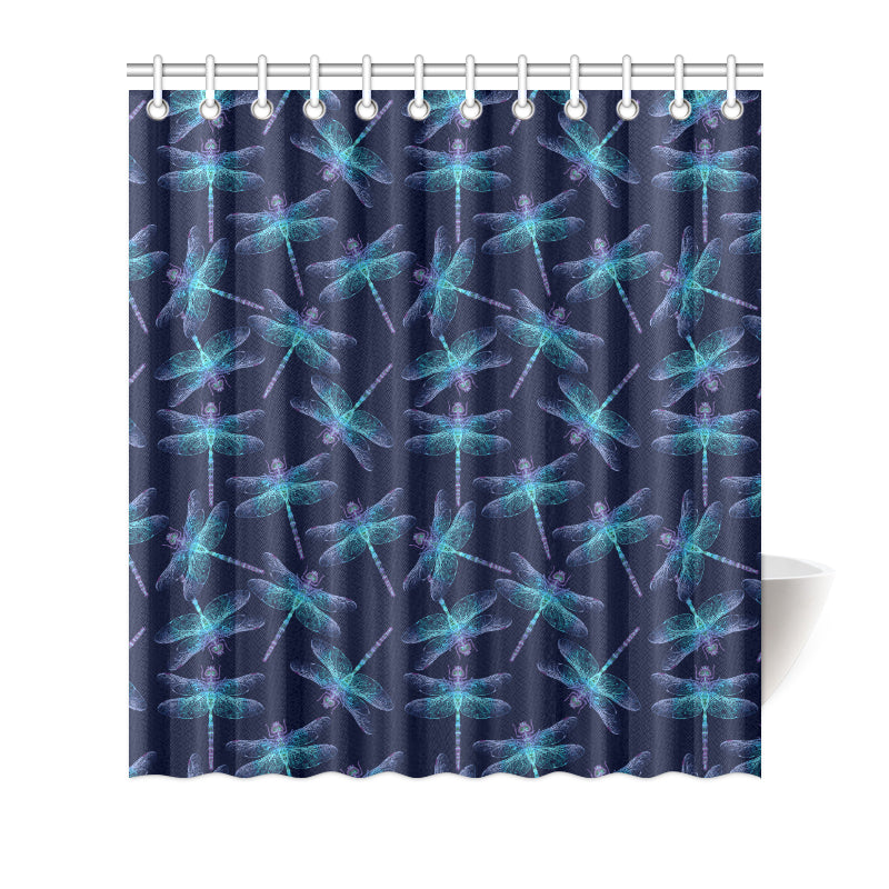 Dragonfly Hand Drawn Style Print Shower Curtain