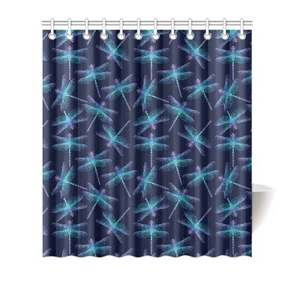 Dragonfly Hand Drawn Style Print Shower Curtain