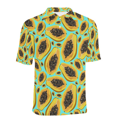 Papaya Pattern Print Design PP03 Men Polo Shirt