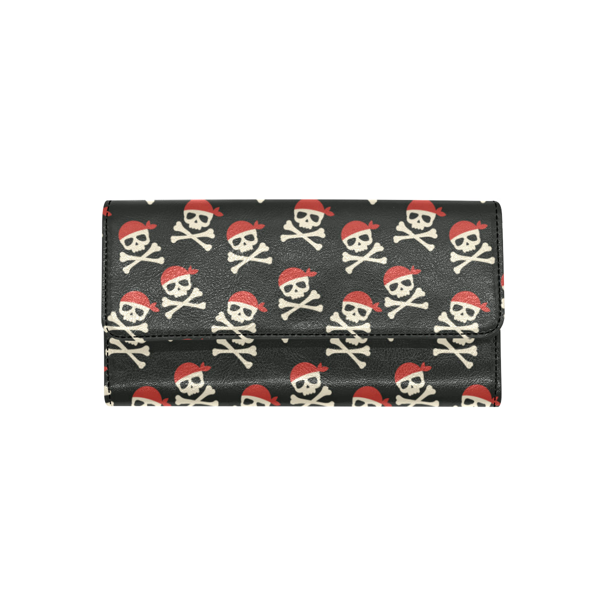 Pirate Pattern Print Design A04 Women's Trifold Wallet