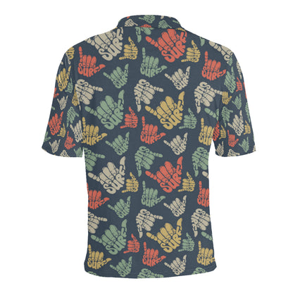Surf Hand sign Men Polo Shirt
