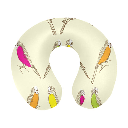 Parakeet Pattern Print Design A01 U-Shaped Travel Neck Pillow