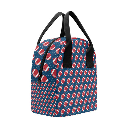 American Football Star Design Pattern Insulated Lunch Bag
