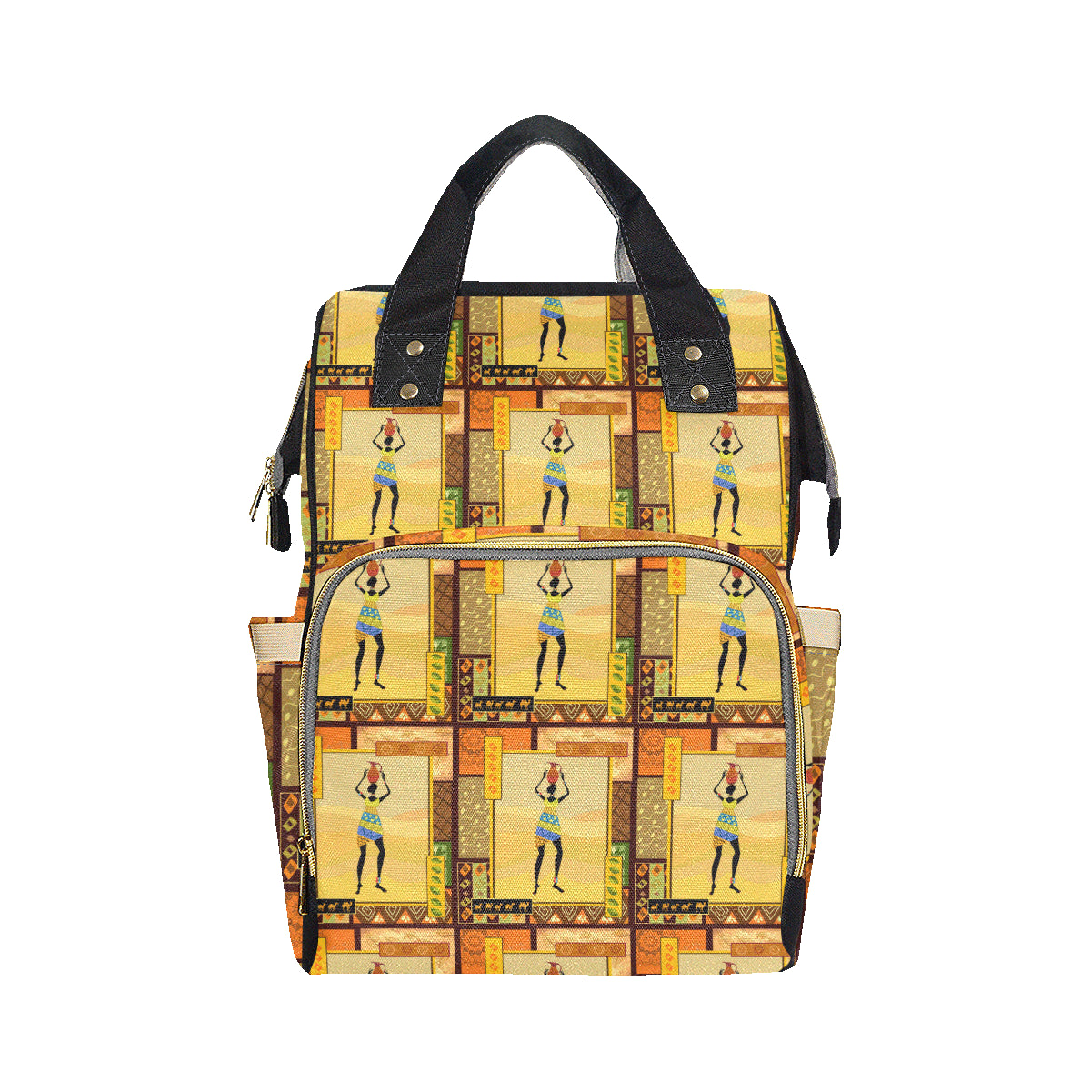 African Girl Design Diaper Bag Backpack