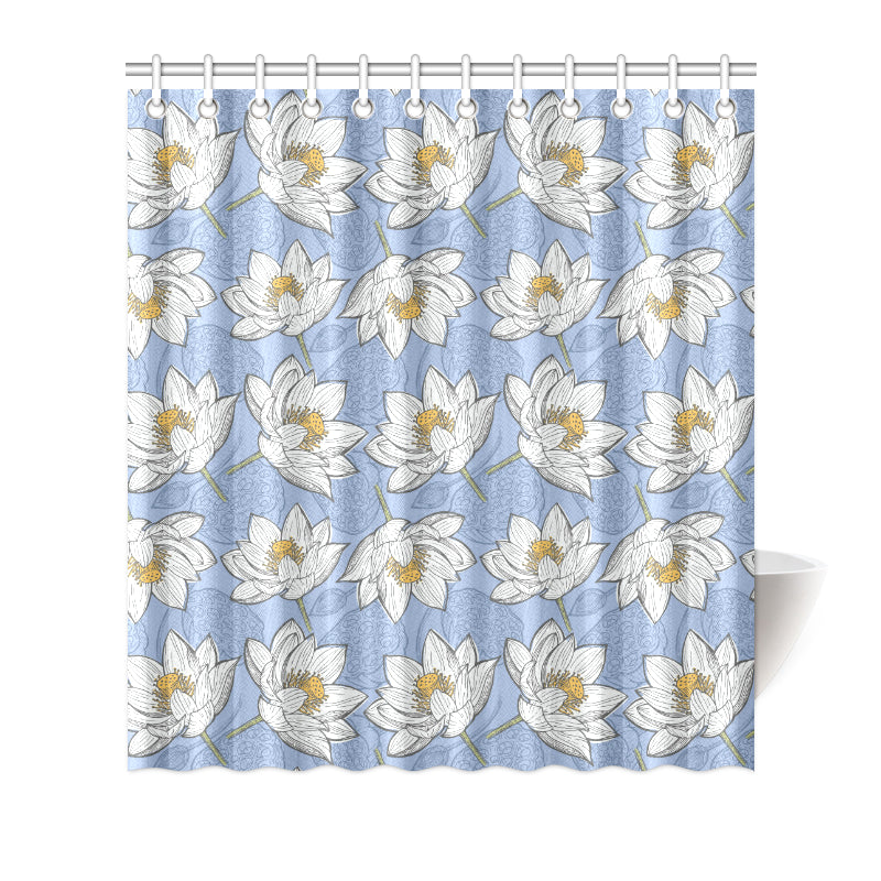 Lotus Pattern Print Design 04 Shower Curtain