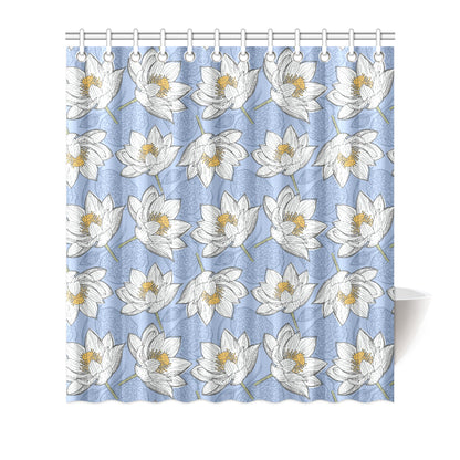 Lotus Pattern Print Design 04 Shower Curtain