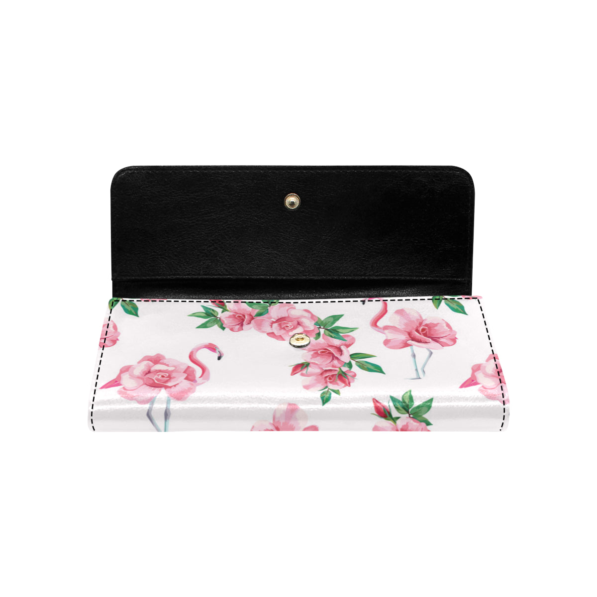 Flamingo Rose Pattern Women's Trifold Wallet
