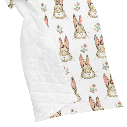 Rabbit Pattern Print Design RB09 Premium Quilt