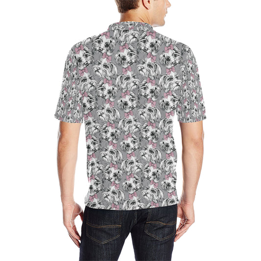Maltese Pattern Print Design 01 Men Polo Shirt