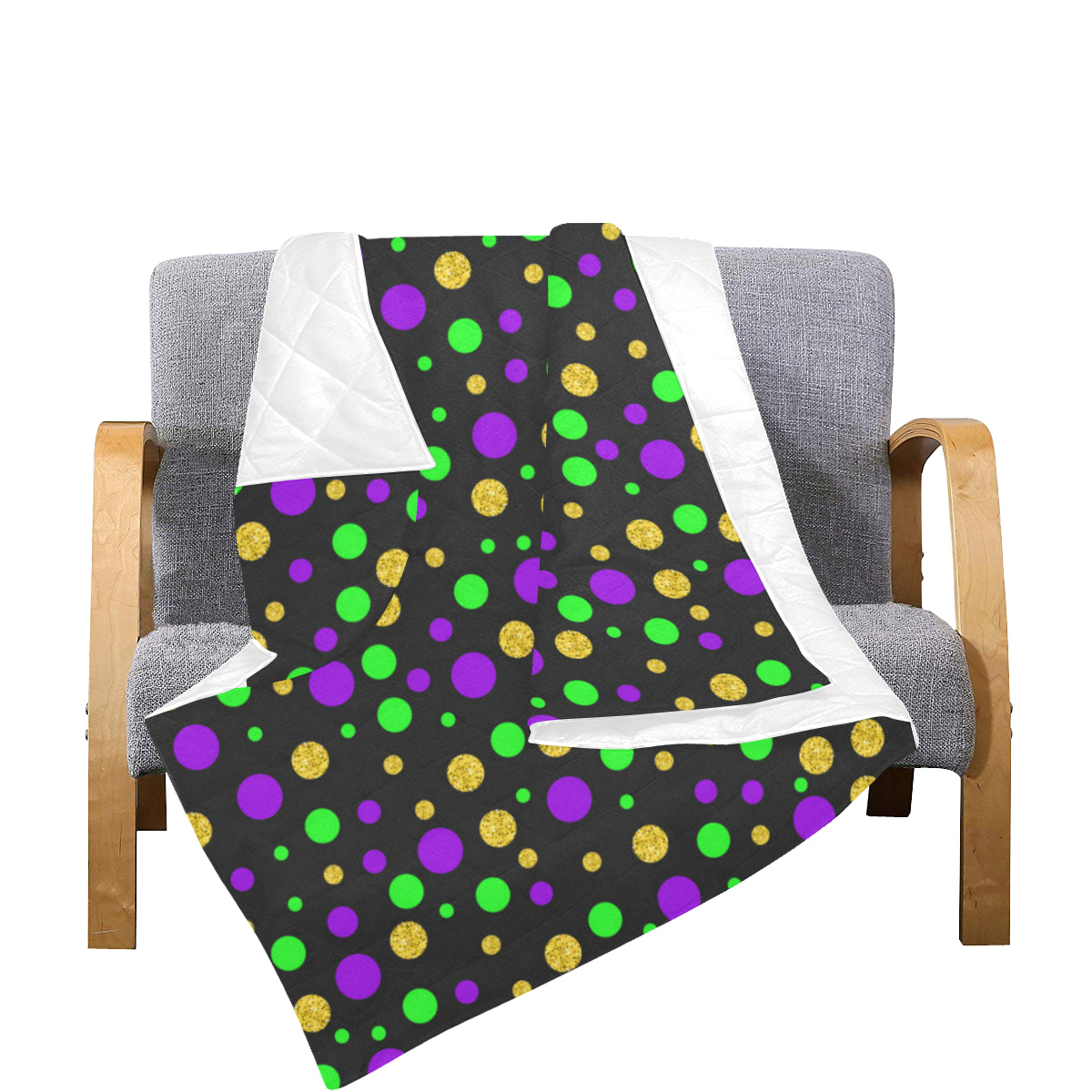 Mardi Gras Pattern Print Design 07 Premium Quilt