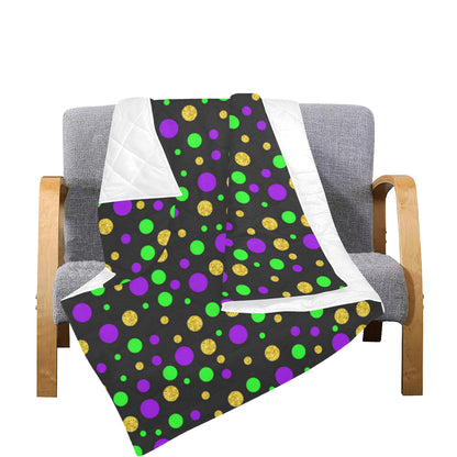 Mardi Gras Pattern Print Design 07 Premium Quilt