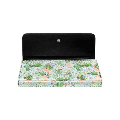 Gardening Pattern Print Design G04 Women's Trifold Wallet