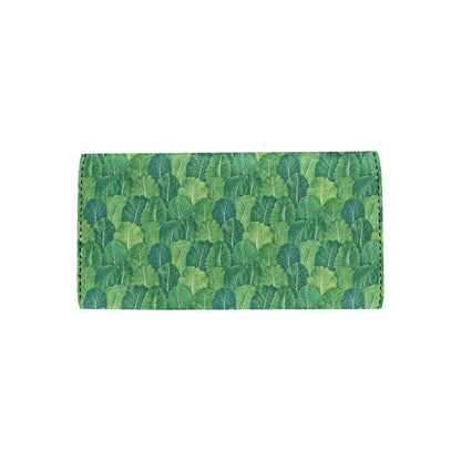 Cabbage Pattern Print Design 02 Women's Trifold Wallet