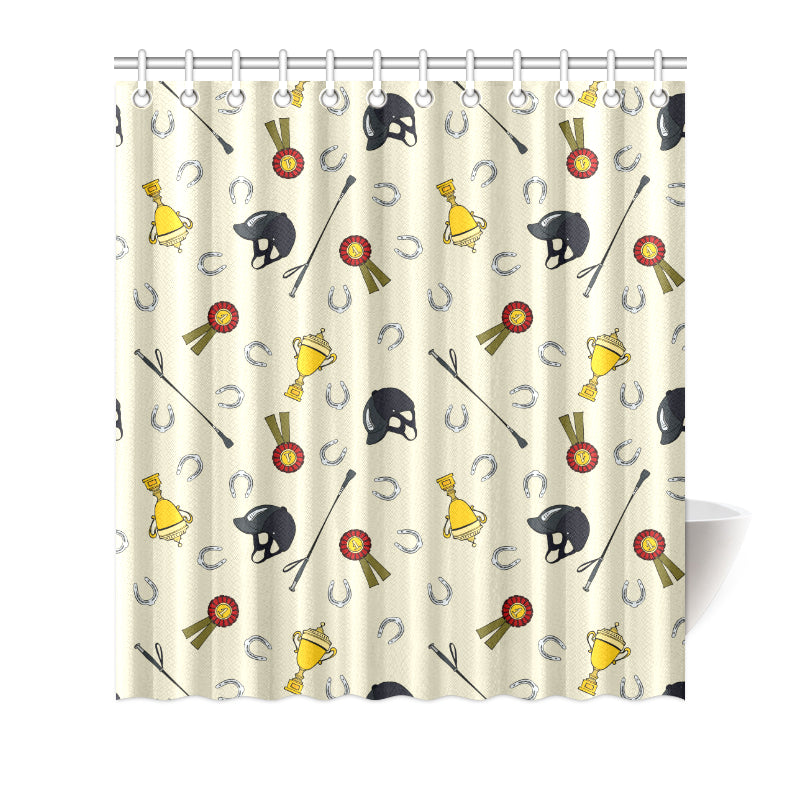 Equestrian Horseshoe Equipment Shower Curtain