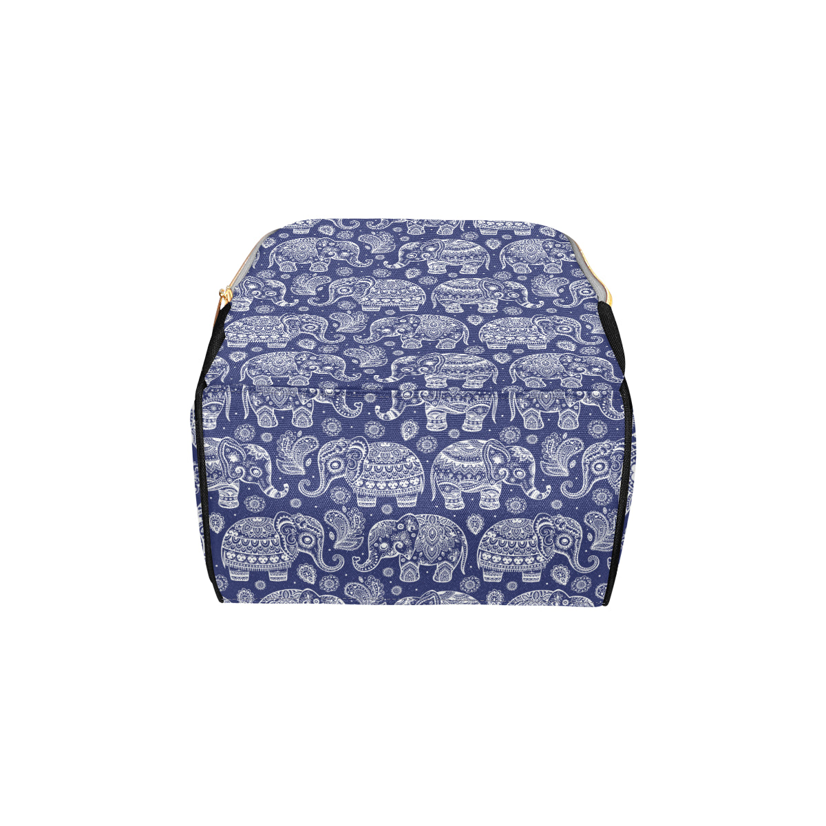 White Elephant Mandala Diaper Bag Backpack