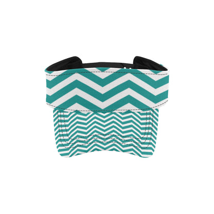 Chevron Teal Pattern Print Design 02 Unisex Sun Visor