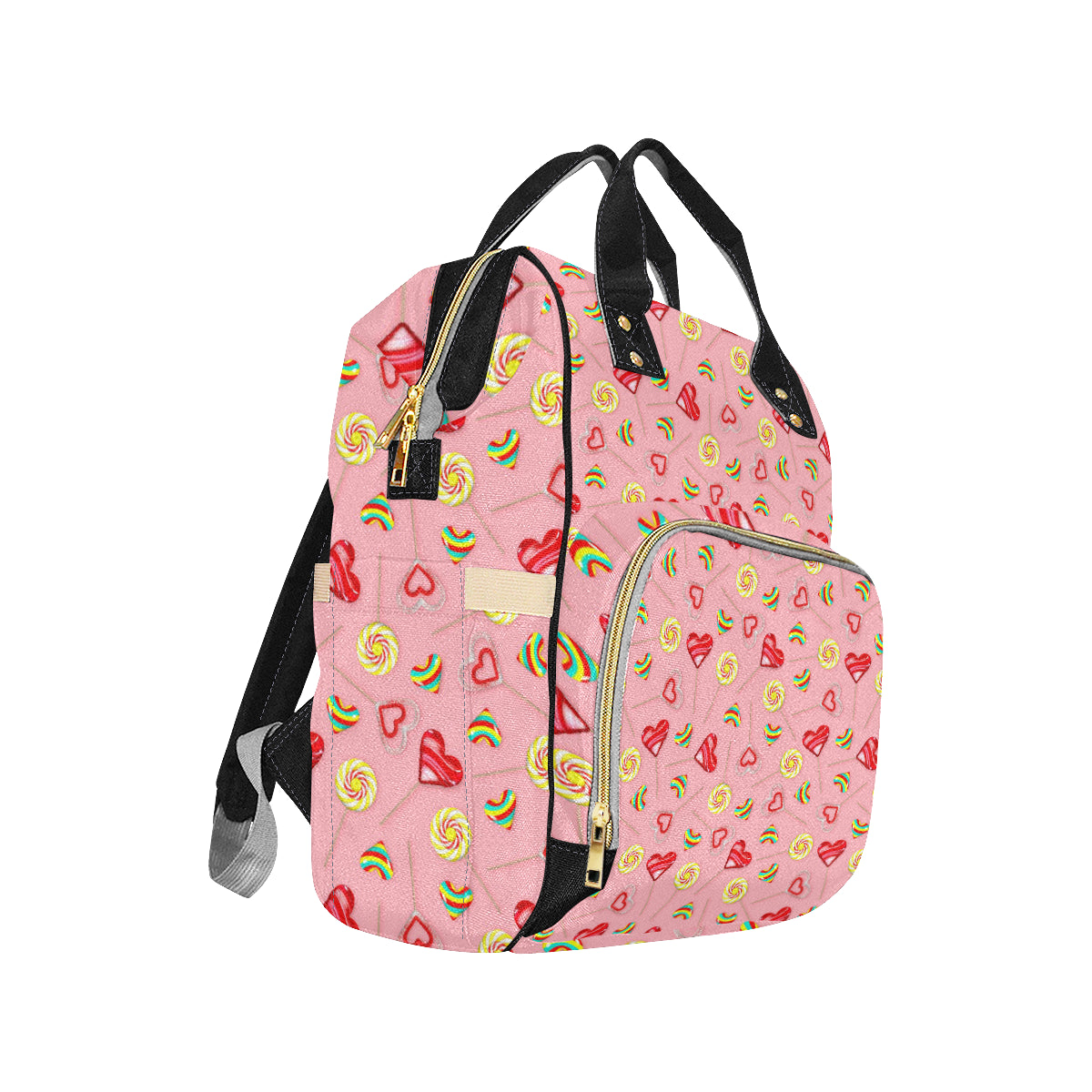 Lollipop Pattern Print Design LL05 Diaper Bag Backpack