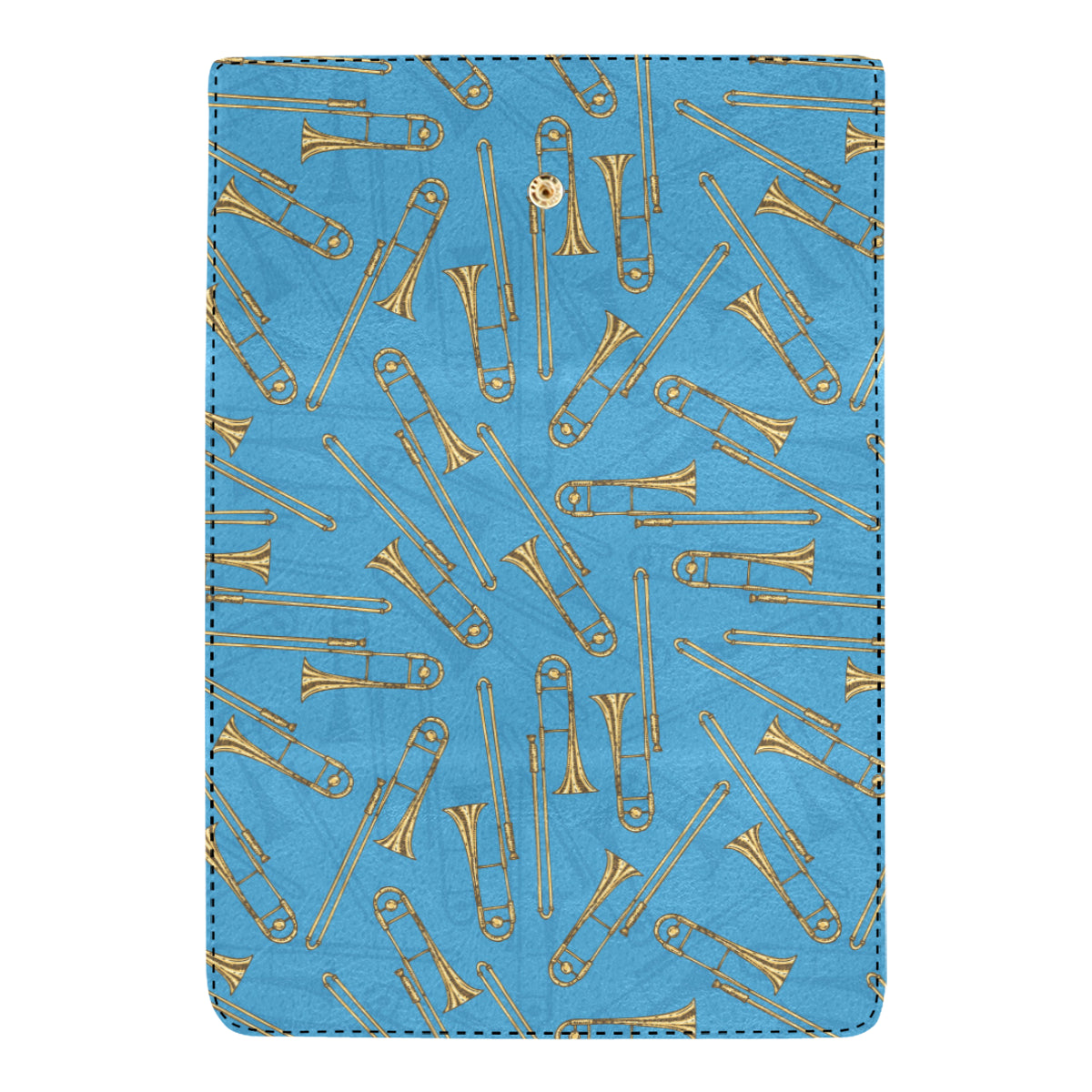 Trombone Pattern Print Design 01 Women's Trifold Wallet