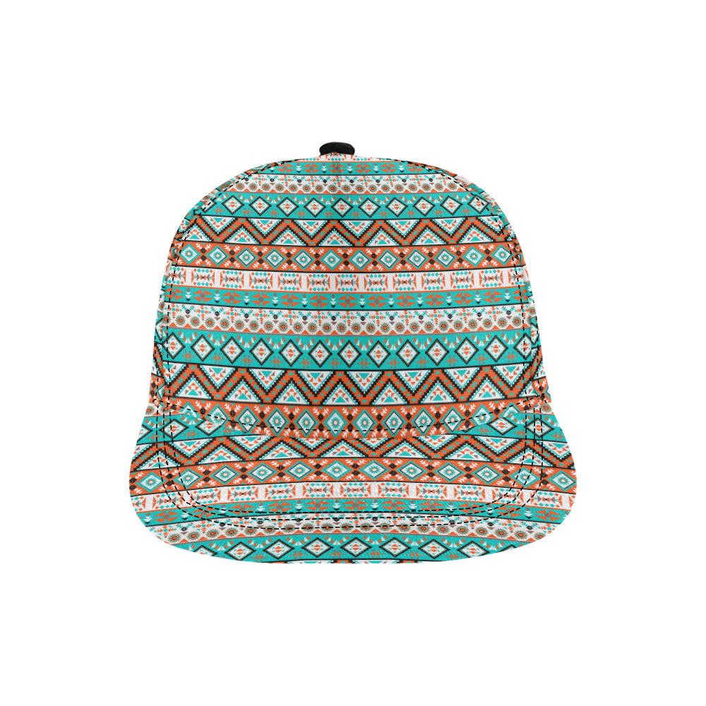 Navajo Style Print Pattern Snapback Cap