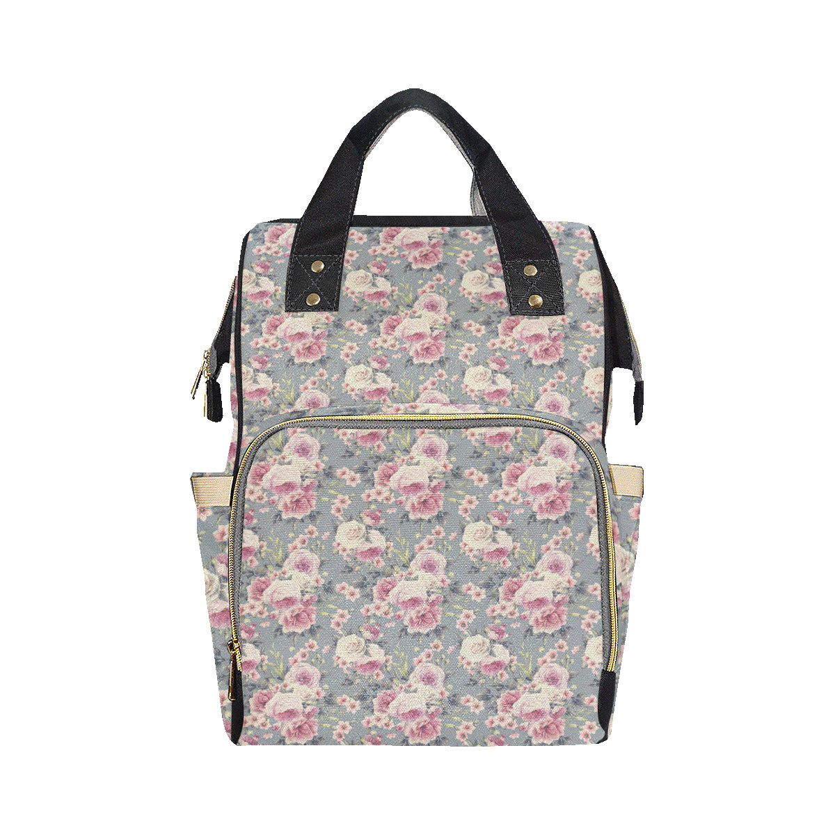 Peony Pattern Print Design PE05 Diaper Bag Backpack