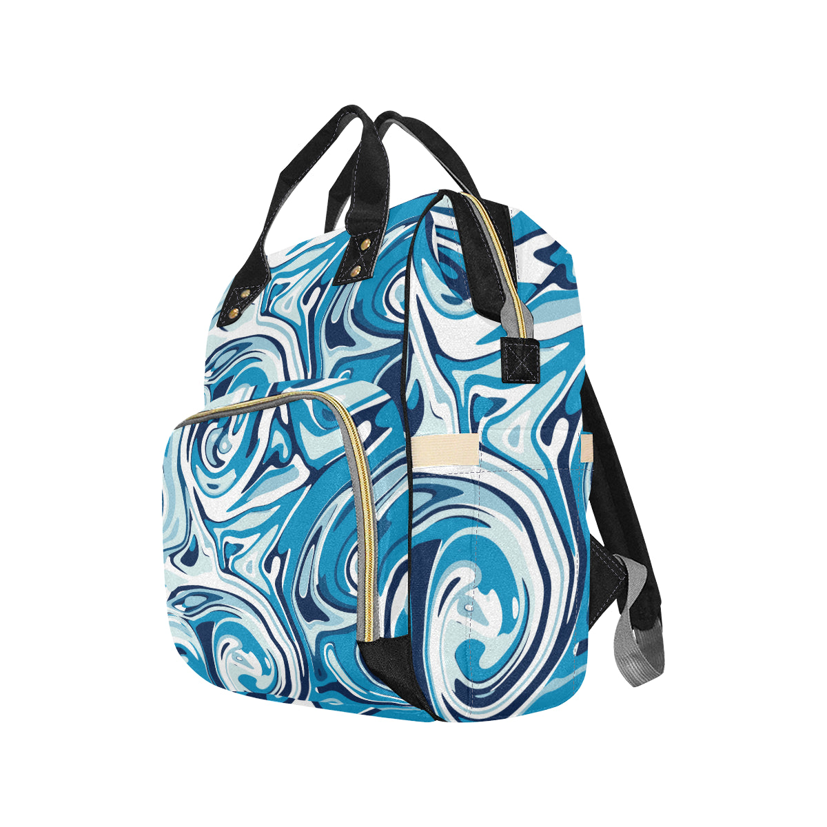 Liquid Pattern Print Design 05 Diaper Bag Backpack