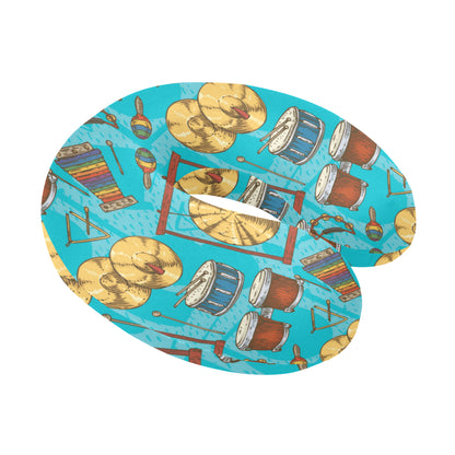Percussion Pattern Print Design 03 U-Shaped Travel Neck Pillow
