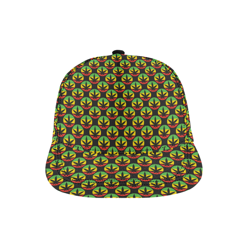 Rasta Reggae Color Design Snapback Cap