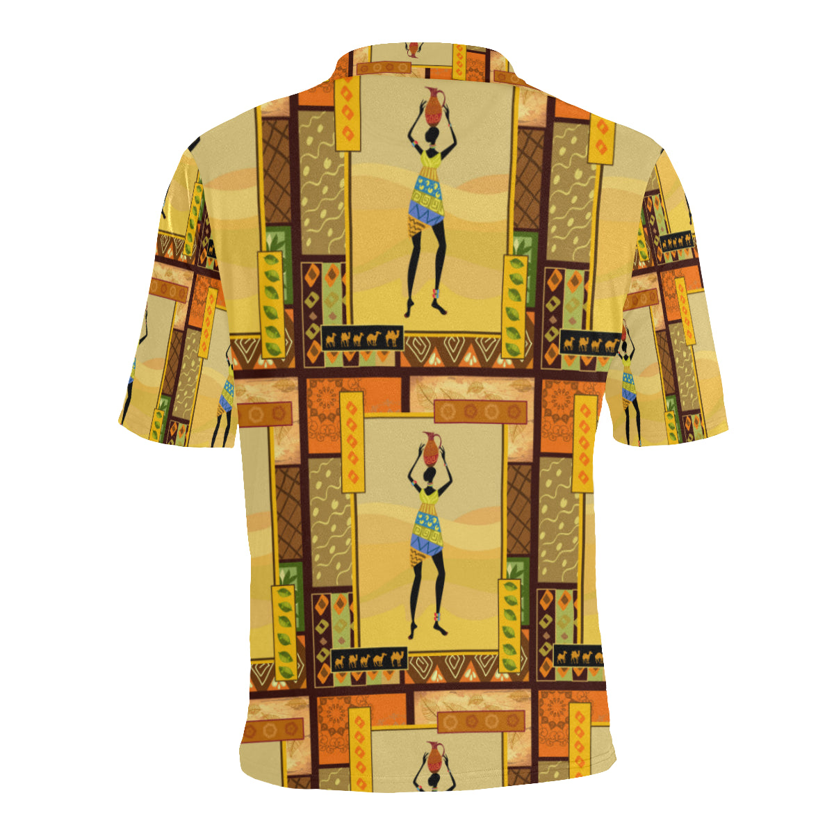 African Girl Design Men Polo Shirt