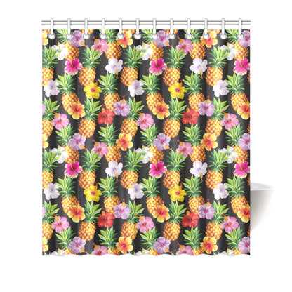 Pineapple Hibiscus Shower Curtain