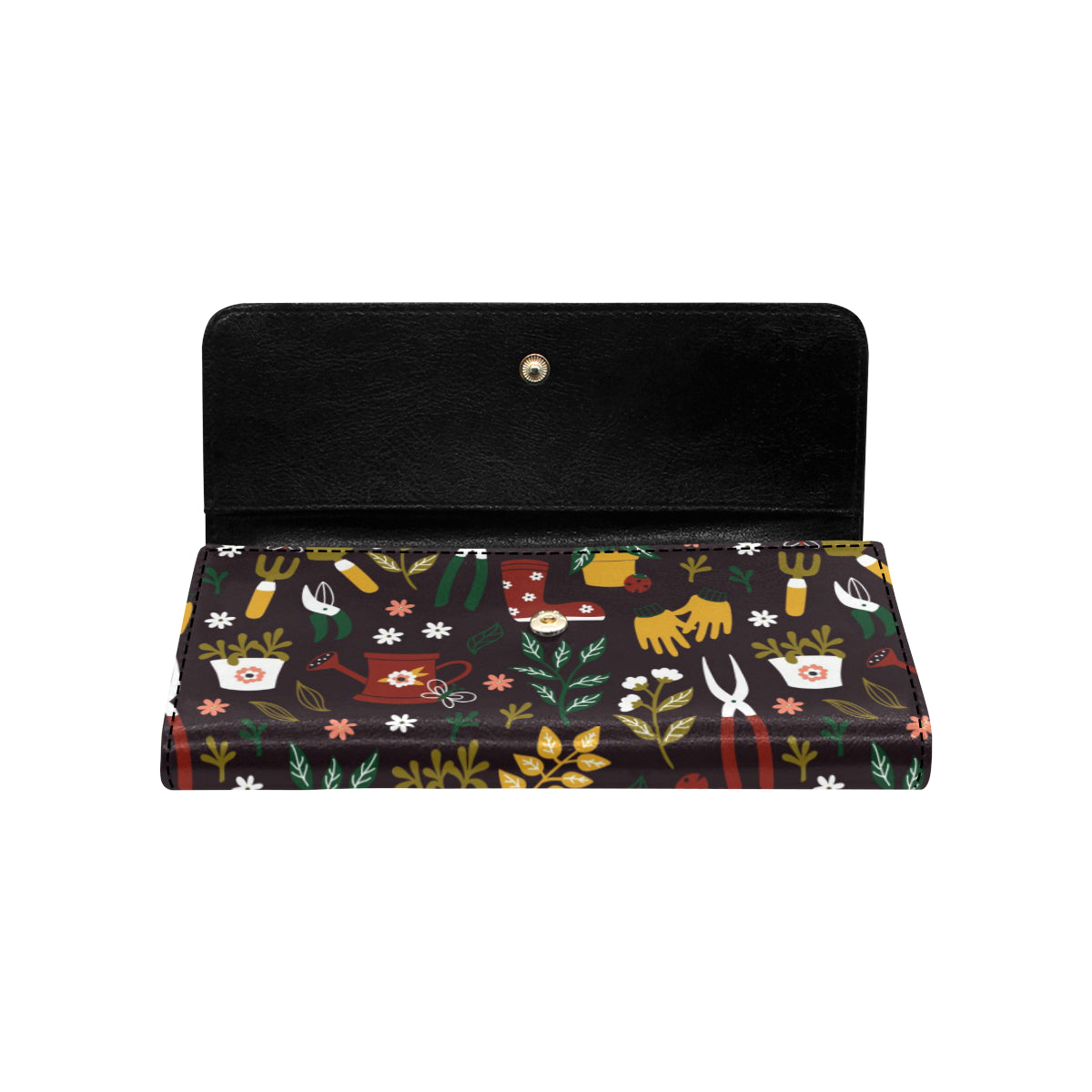 Gardening Pattern Print Design G05 Women's Trifold Wallet