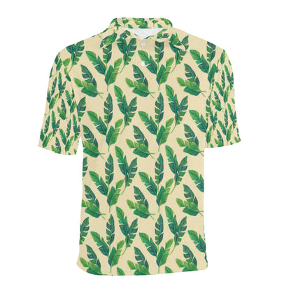 Banana Leaf Pattern Print Design 01 Men Polo Shirt