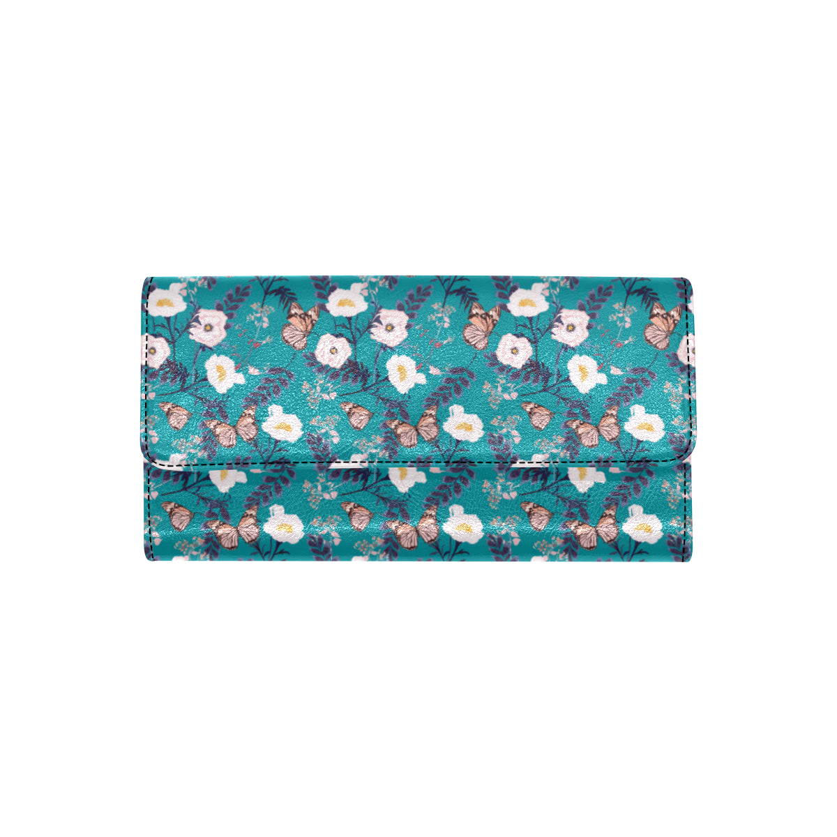 Butterfly Pattern Print Design 012 Women's Trifold Wallet