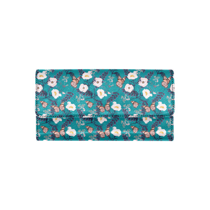Butterfly Pattern Print Design 012 Women's Trifold Wallet