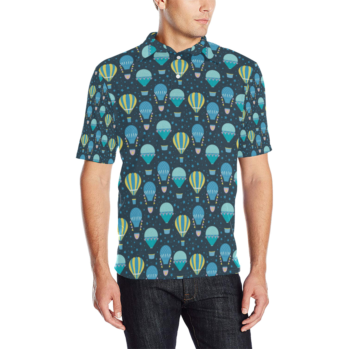 Ballon Pattern Print Design 06 Men Polo Shirt