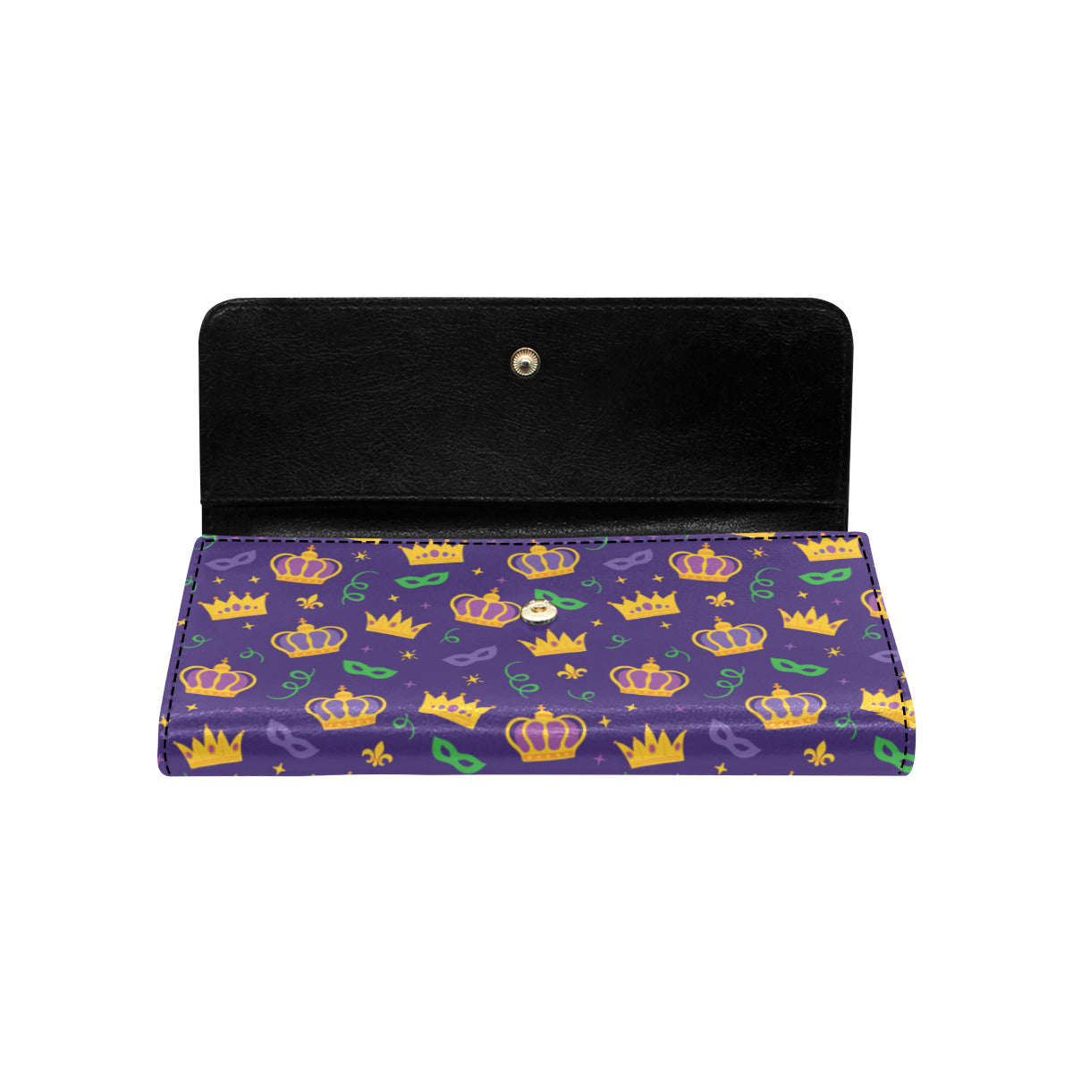Mardi Gras Pattern Print Design 03 Women's Trifold Wallet