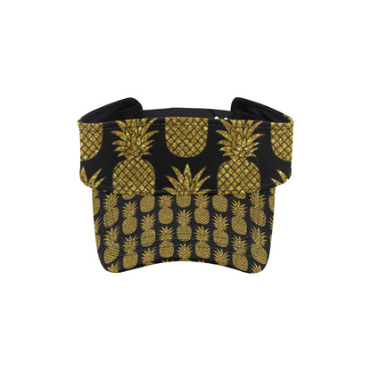 Gold Pineapple Pattern Print Design PP011 Unisex Sun Visor